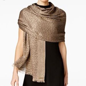 MICHAEL Michael Kors Metallic Leopard Scarf &Wrap
